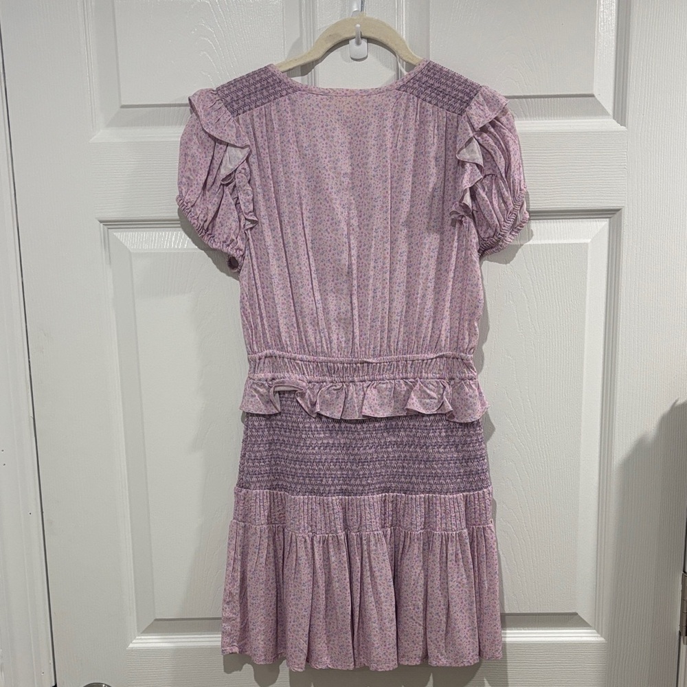 Chic Lavender Ruffle Mini Dress - Picture 2 of 2